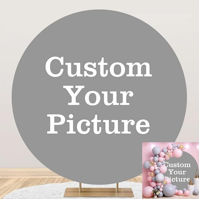 6x6ft Polyester Custom Round Backdrop Cover Personalized Background Customized Birthday Backdrop ... | Amazon (US)