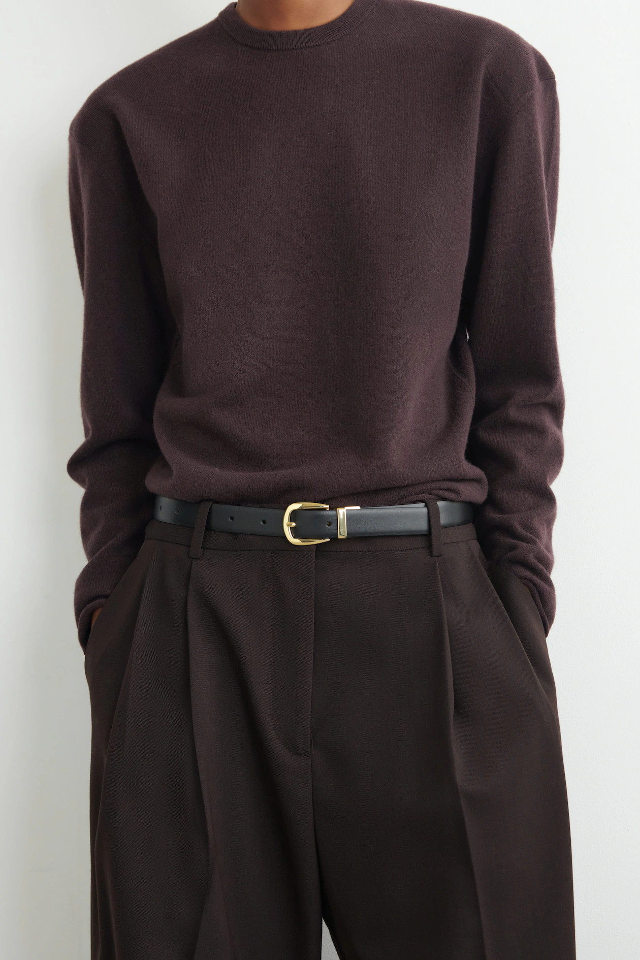 REVERSIBLE LEATHER BELT - BLACK / ECRU | COS GB | COS UK