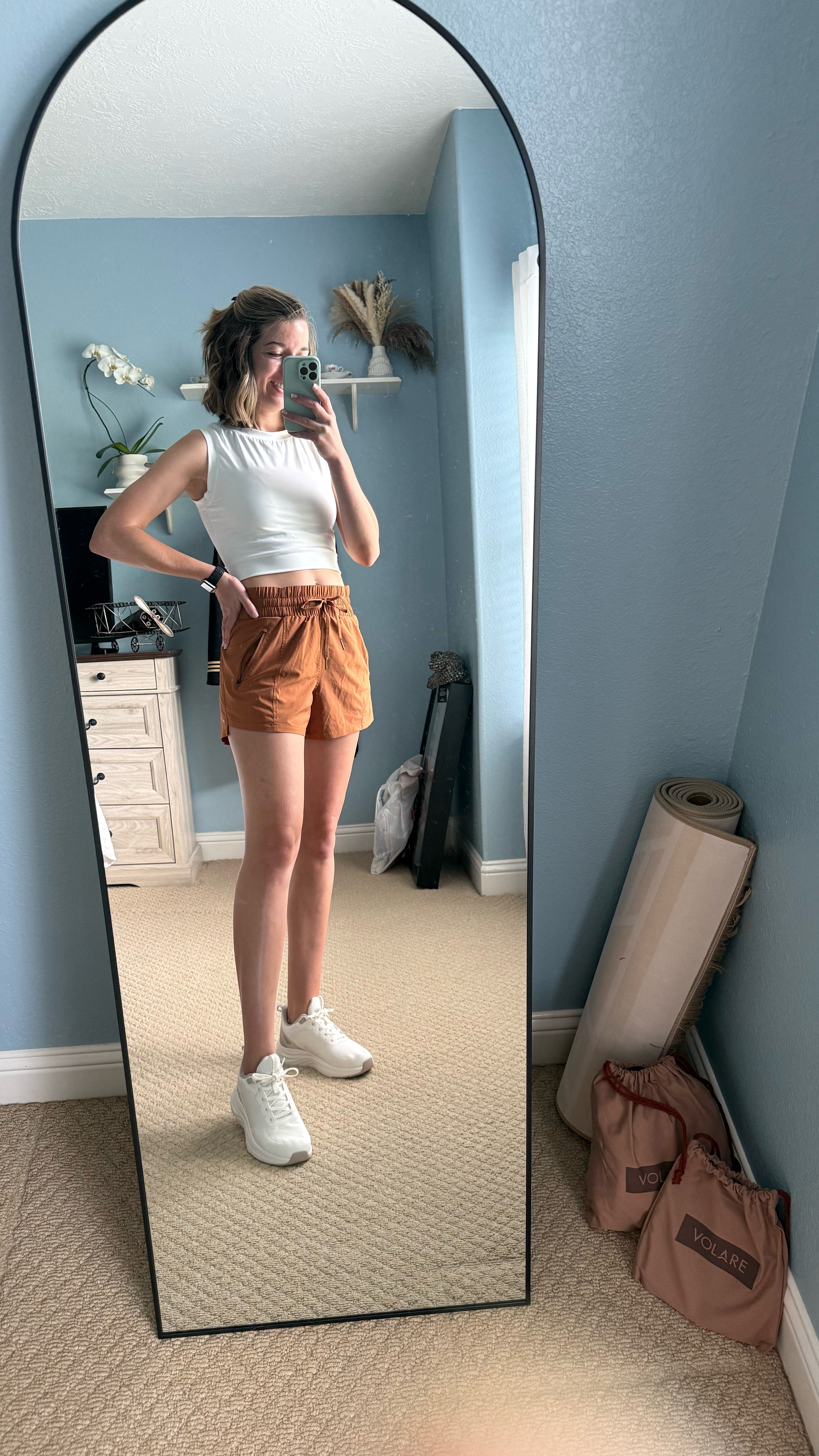 Spin class outfit today! Volare top and some new tennis shoes for a neutral look! The top is padded and has a mesh back so it’s so breathable!

#LTKActive #LTKShoeCrush #LTKFindsUnder50