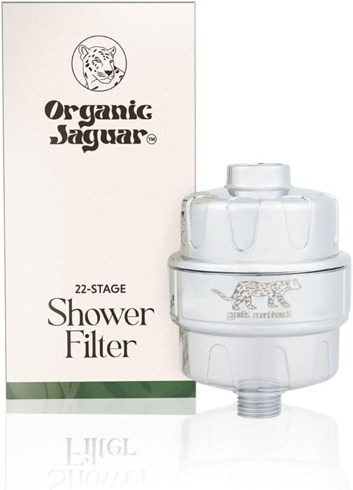 Organic Jaguar Shower Filter, 22 Stage Water Shower Head Filter For Hard Water, Heavy Metals, Chl... | Amazon (US)