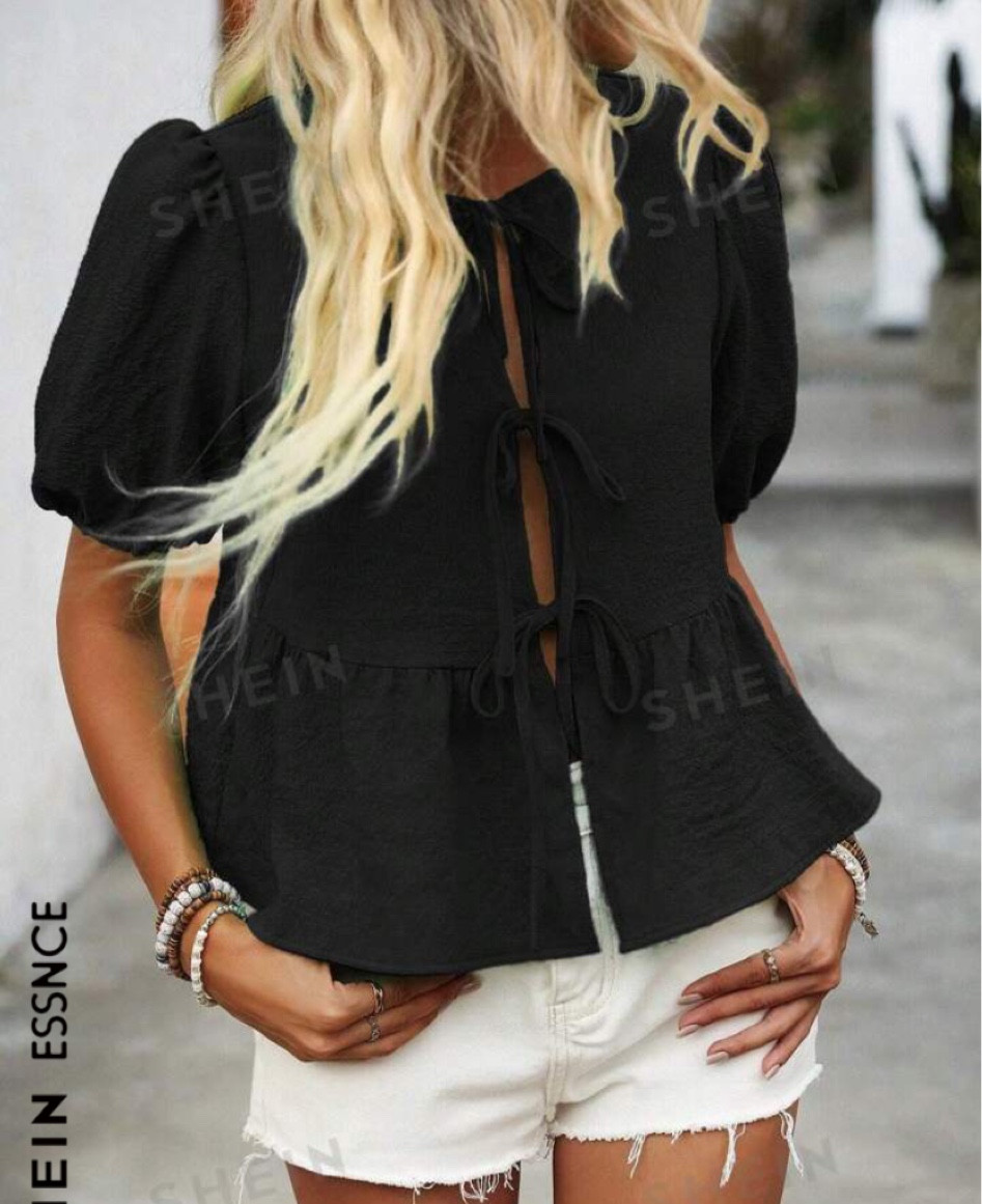 Fall tops / tie front blouse / SHEIN tops 