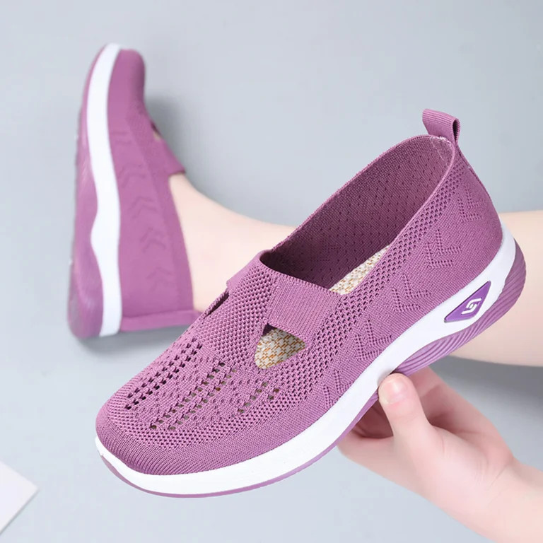 BERANMEY Lightweight Breathable Mesh Running Shoes Knit Comfortable Flexible Slip-On Sneakers for... | Walmart (US)