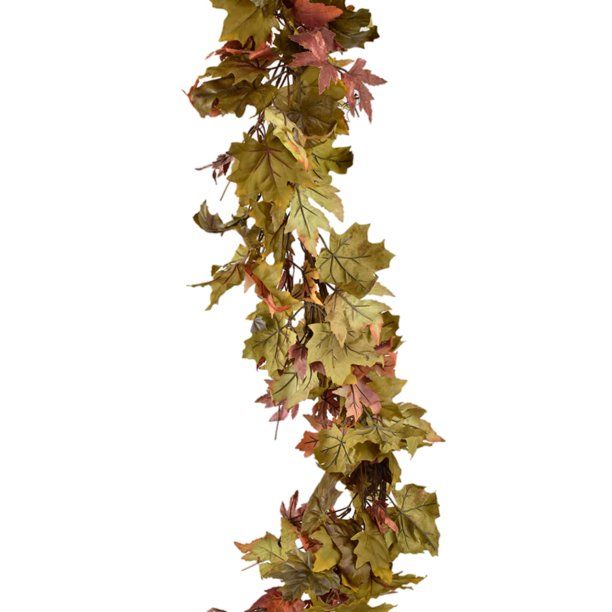 Serene Spaces Living Fall Maple Leaf Garland, Faux Fall Garland for Thanksgiving Tablescape, Chri... | Walmart (US)