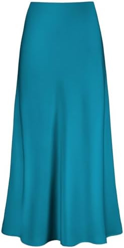 Satin Maxi Skirts Long Skirt | Amazon (US)