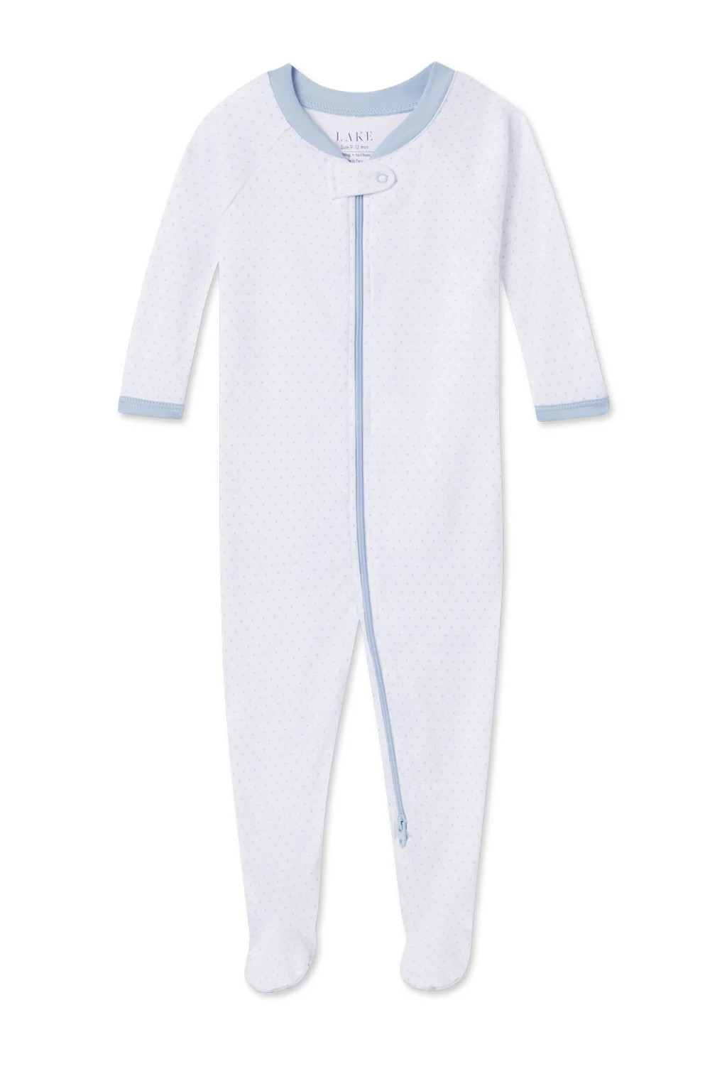 Baby Sleeper in French Blue Pindot | Lake Pajamas