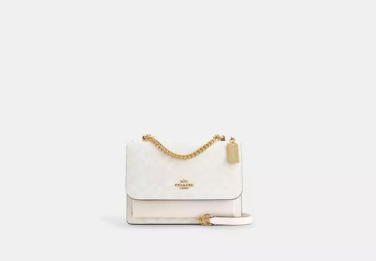 Coach Outlet Klare Crossbody Bag In Signature Canvas - White, Size: Medium | Coach Outlet US