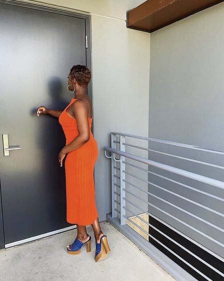 I purchased this medium orange ribbed slip dress from Zara in Barcelona but the same style is at HM linked below and it come in two colors orange and blue! I paired this dress with my denim plarform heels!

#LTKfindsunder100 #LTKtravel #LTKstyletip