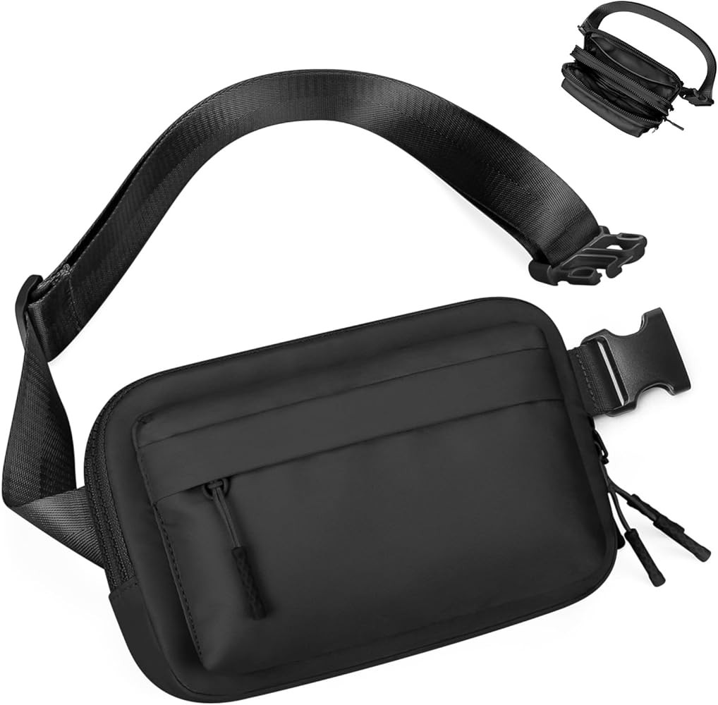 BesTour Fanny Packs for Women Men,Belt Bag with 4 Zipper Pockets,Waterproof Crossbody Bag,Fashion... | Amazon (US)