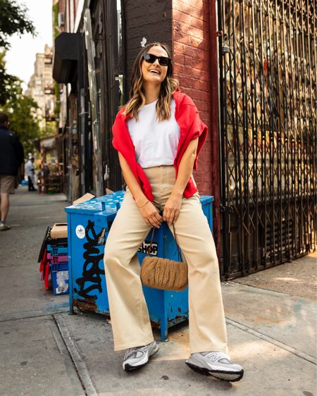 Wide leg jean outfit / red sweater outfit / spring outfit idea

#LTKfindsunder100 #LTKstyletip #LTKshoecrush