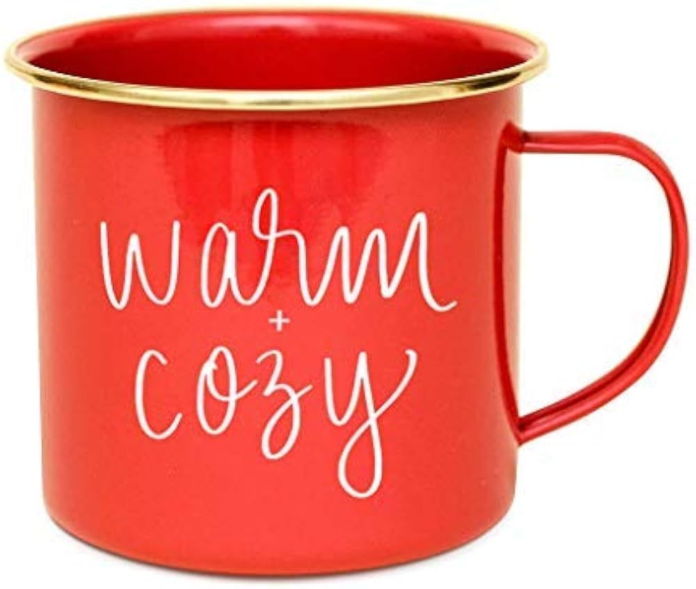 Sweet Water Decor Christmas Holiday Coffee Mugs with Quotes | 18oz Galvanized Steel Festive Coffe... | Amazon (US)