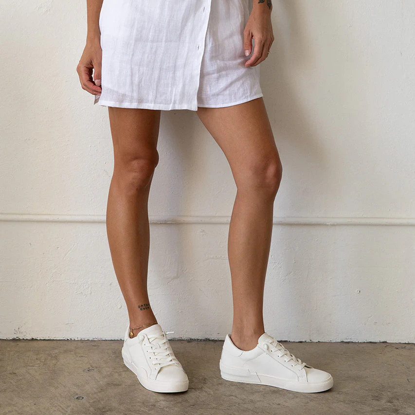 Zina 306 Sneakers White Recycled Leather | White Leather Sneakers | DolceVita.com
