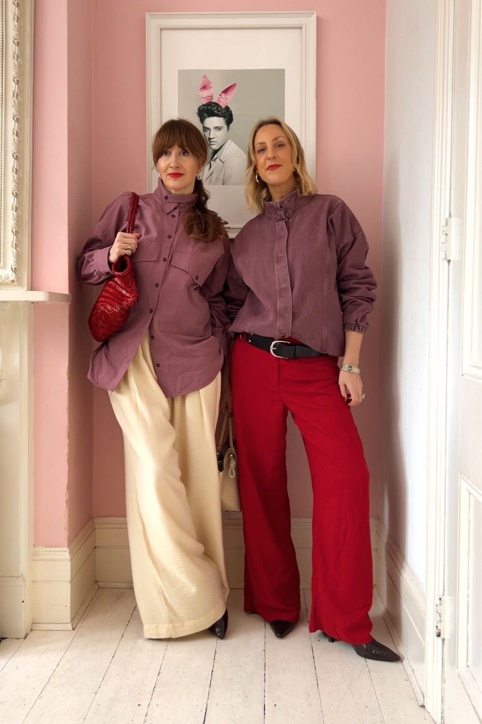 Interesting colour combinations! Mauve, dark red and butter yellow 

#LTKspring #LTKFashionMonth