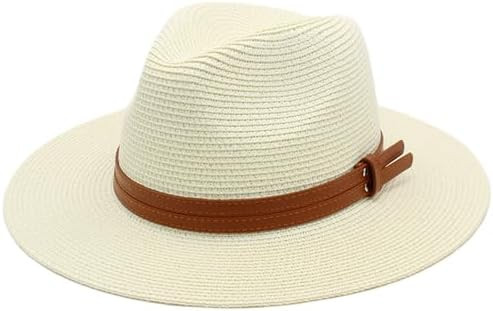 Straw Hat Elegant Wide Brimmed Decorated Sun for Women Party British Beach Lady Knitted Travel Su... | Amazon (US)