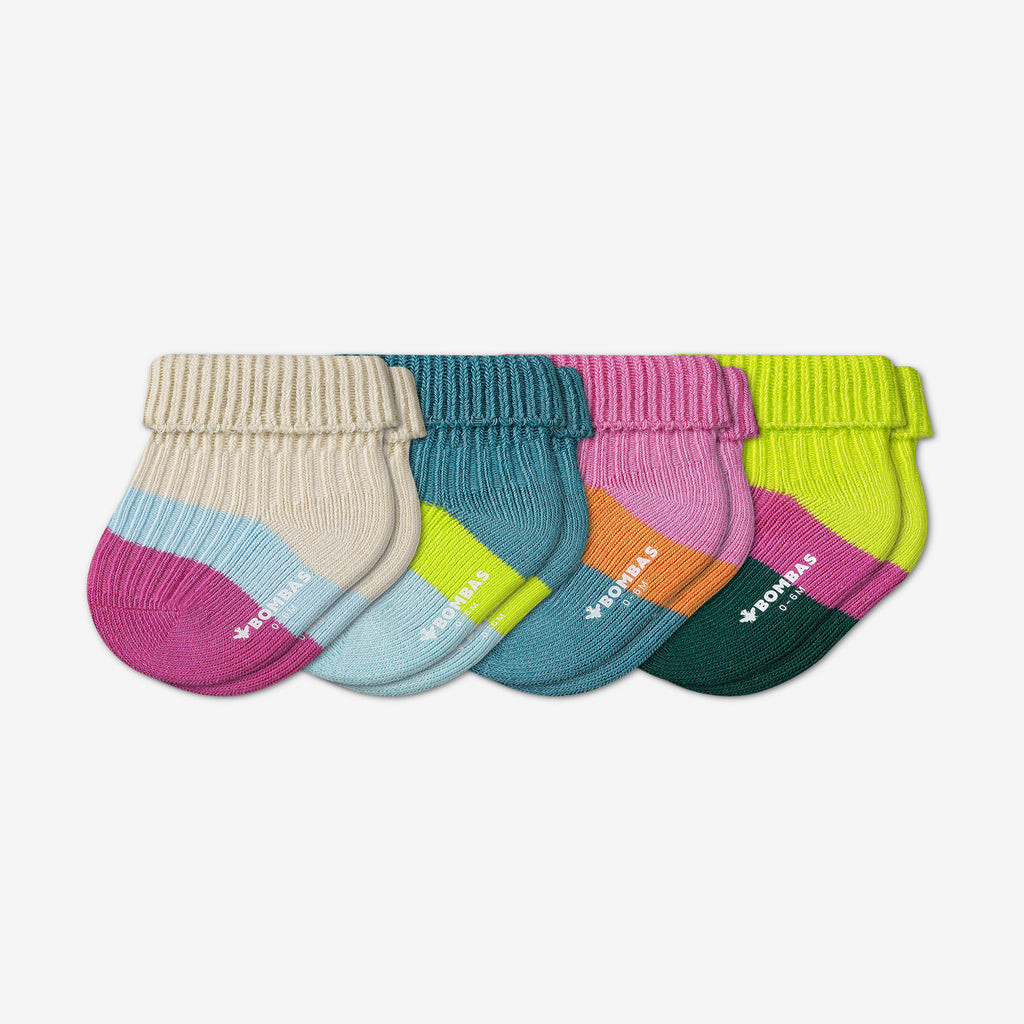 Baby Lightweight Ribbed Sock 4-Pack (0-6 Months) | Bombas