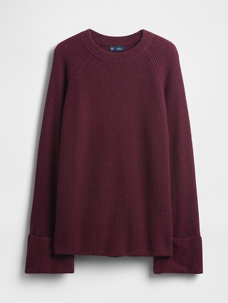 CashSoft Shaker-Stitch Boyfriend Sweater | Gap (CA)