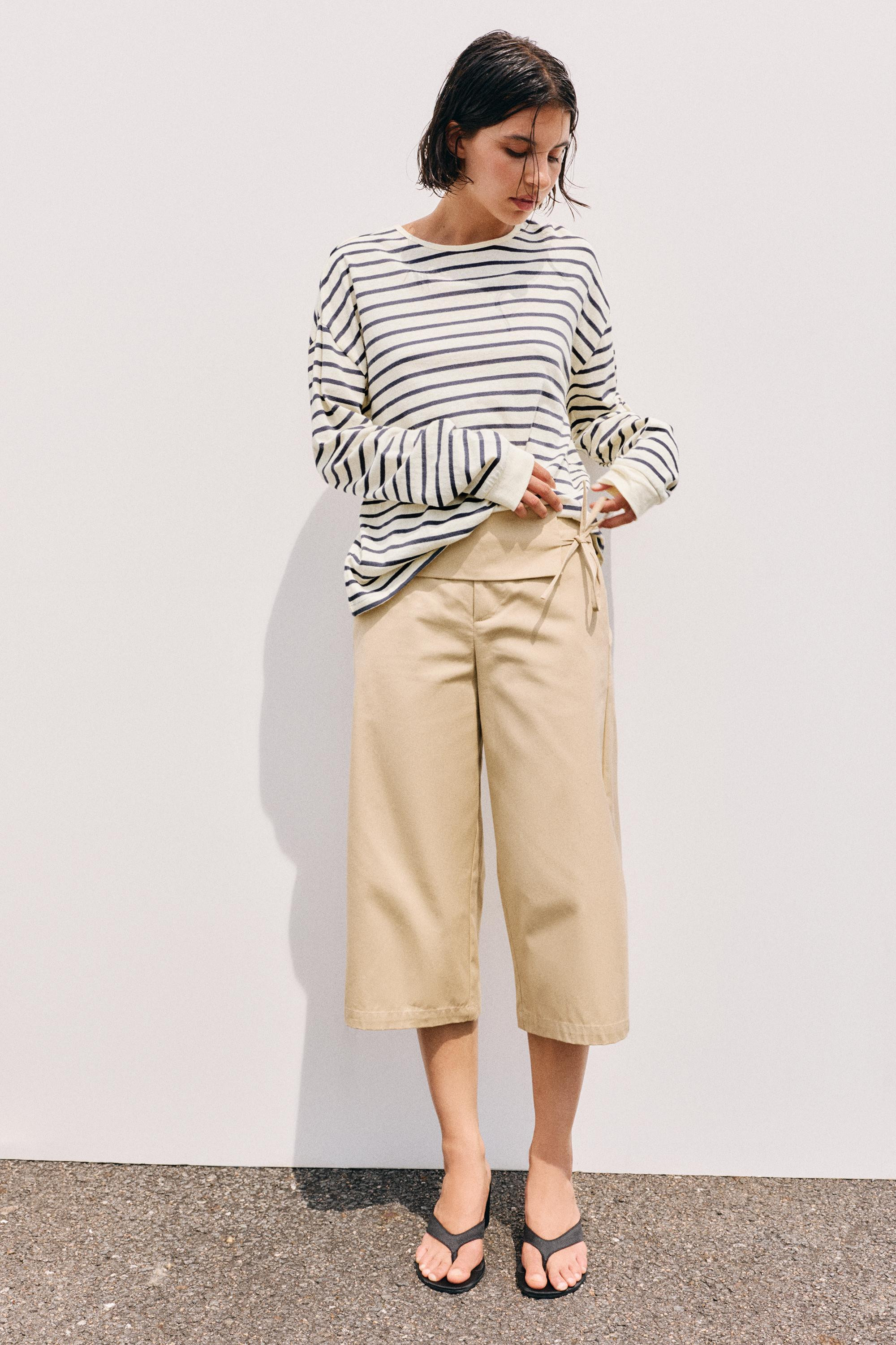 Oversize long sleeve striped T-shirt | Pull&Bear United Kingdom | PULL and BEAR UK