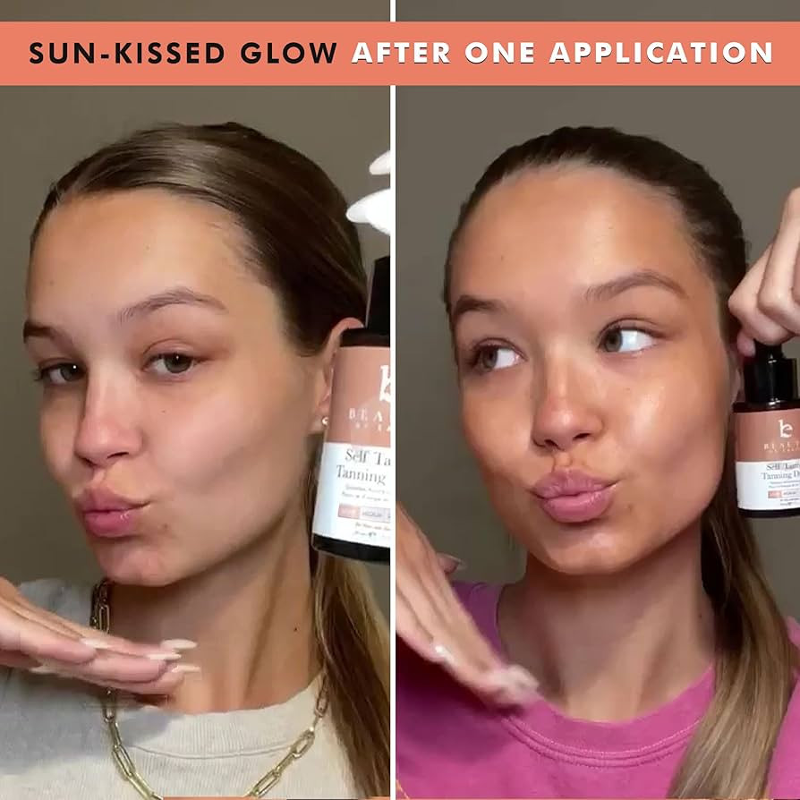Self Tanner Drops for Face Tanner, Sunless Tan, Body & Face Self Tanner Drops, Face Tanning Drops... | Amazon (US)