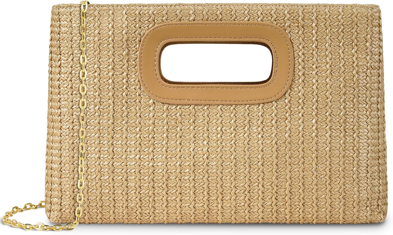 Straw Purse Top Handle Clutch Bag, Woven Beach Shoulder Crossbody Bag Raffia Handbag Raffia Summe... | Amazon (US)