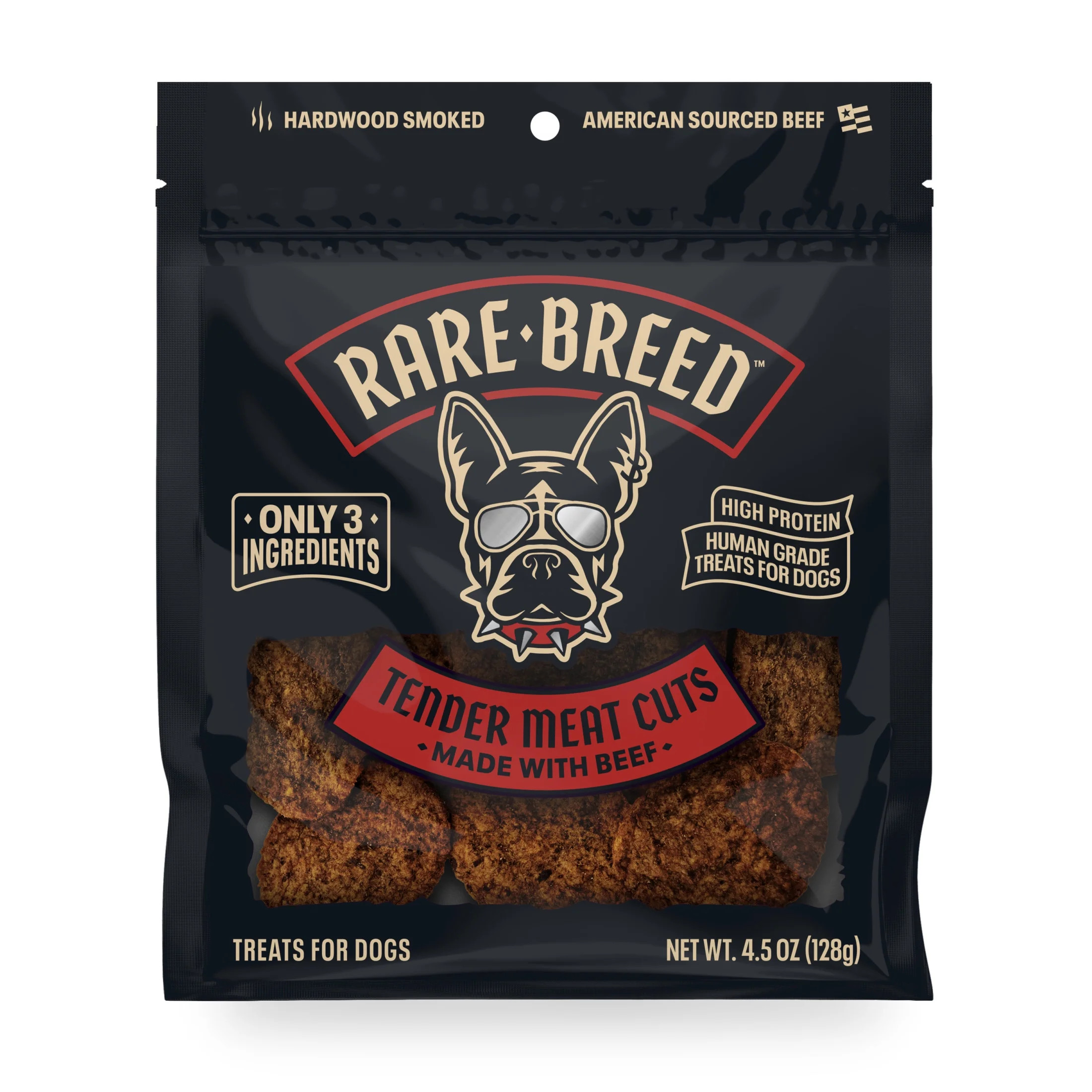 Rare Breed Beef Dog Treats, 4.5 Ounce Pack, Tender Meat Cuts Made with Real Beef, Only 3 Ingredie... | Walmart (US)