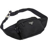 Prada Black Nylon Logo Zipper Waist Bag | Etsy (US)