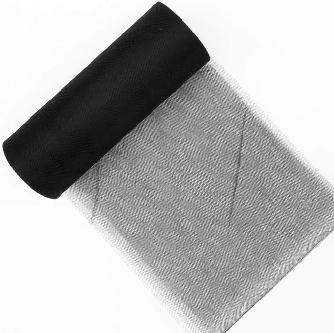 Creative Ideas Tulle Fabric Roll 6" by 25 yd (75'), 29 Colors Available, Black | Amazon (US)