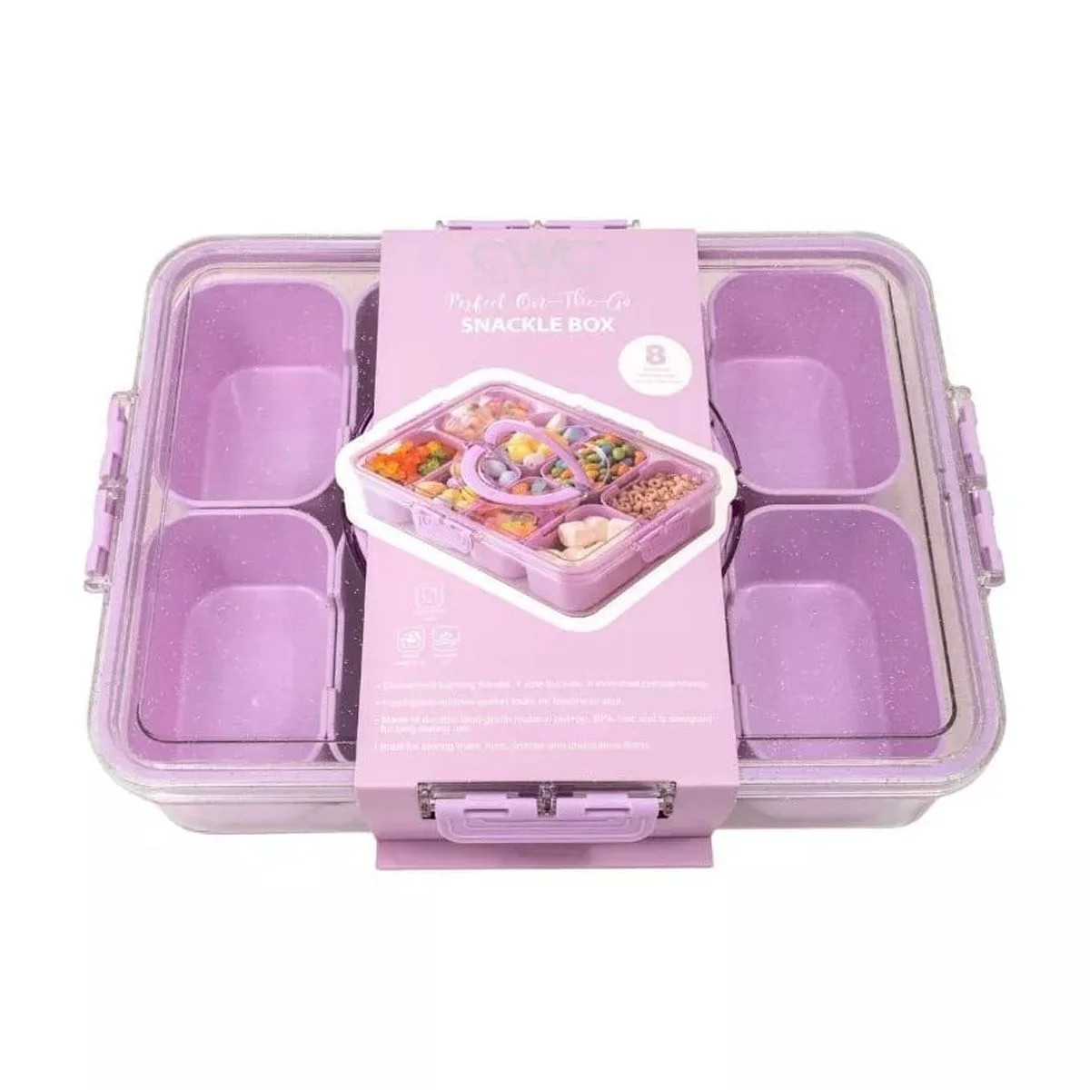 Cook With Color Sparkle Snack Box Food Storage Container - Purple | Walmart (US)