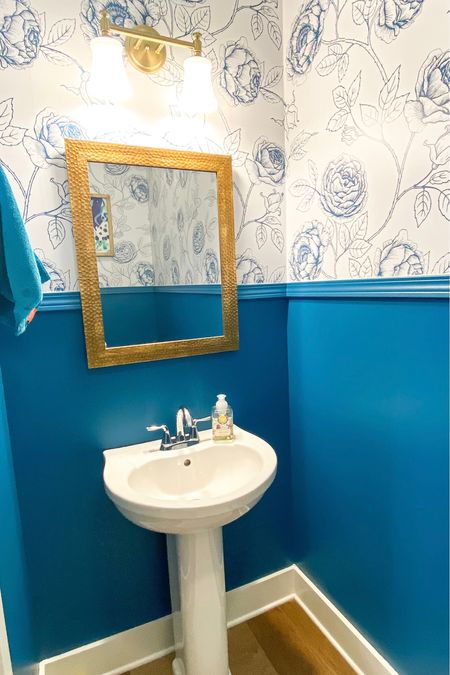 Our powder bathroom has been quite the topic of conversation on TikTok 😂 most people want to know where to find the wallpaper but I’ve linked everything else, other then a the mirror that I got at Home Goods, here #diy #breezingthrough #breezingthroughdiy #diyprojects #homeprojects #powderbathroom #peelandstickwallpaper

#LTKhome