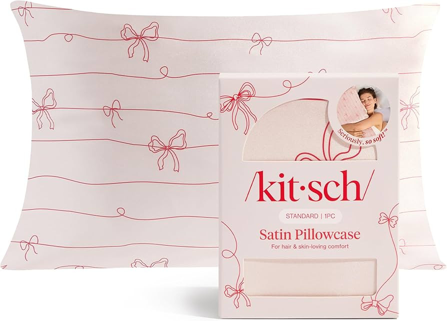 Kitsch Satin Pillowcase, Softer Than Silk Pillow Cases Queen, Cooling Pillow Covers, Satin Pillow... | Amazon (US)