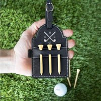 Golf Bag Personalized Tag - Tee Holder With 3 Wood Tees Themed Gift For Groomsmen Also Ladies Lovers | Etsy (US)