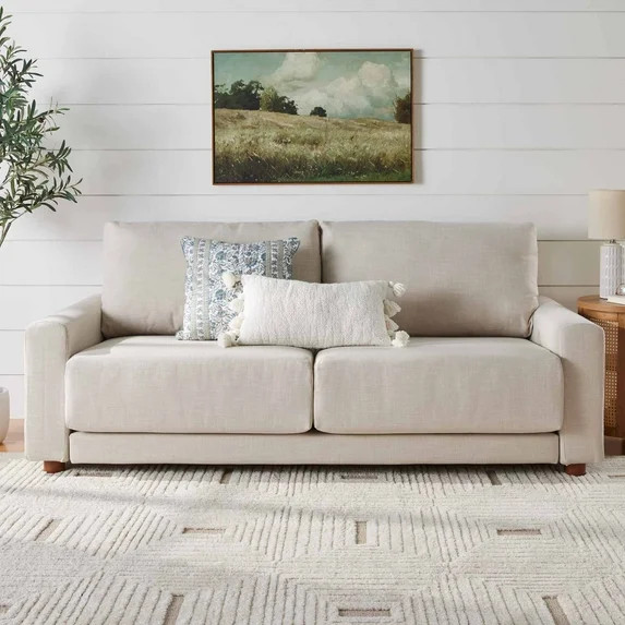 Better Homes & Gardens Owen 85.04" Square Arm Sofa, Effie Linen | Walmart (US)