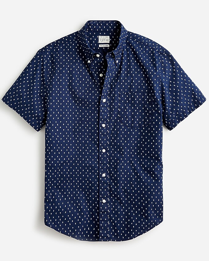 Short-sleeve Secret Wash cotton poplin shirt | J. Crew US