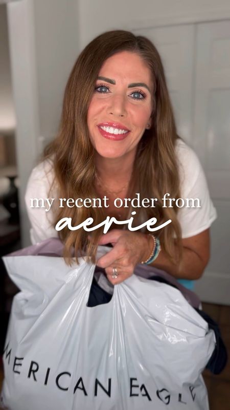 My recent aerie order
Huge sale going on for Memorial Day!
30 to 70% off ‼️plus save an additional 10% off if you’re a real rewards member with code: moreperks ‼️

High-rise shorts are on sale $25 / I sized down to a small

Cropped voop neck sweaters are 50% off 

Don’t be crabby sweatshirt is 40% percent off/$35.97. I sized down to a small. 

V-neck sweatshirt is 40% off / $32.97
I sized down to an extra small in this one. It runs very oversized.

Cropped beach tees are on sale for $17.46 sizes are running out fast

Boyfriend tees are 30% off and on sale as low as $17.97


#SummerBasics #SummerStaples #ComfyBasics #ComfyStyle #BeachStyle #Over40Style 

#LTKStyleTip #LTKFindsUnder50 #LTKSaleAlert