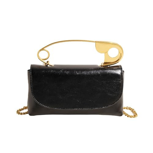 Clutch Purses for Women Creative Pin Shaped Vegan Leather Crossbody Purse Unique Purses for Women Handbag (Black) | Amazon (US)