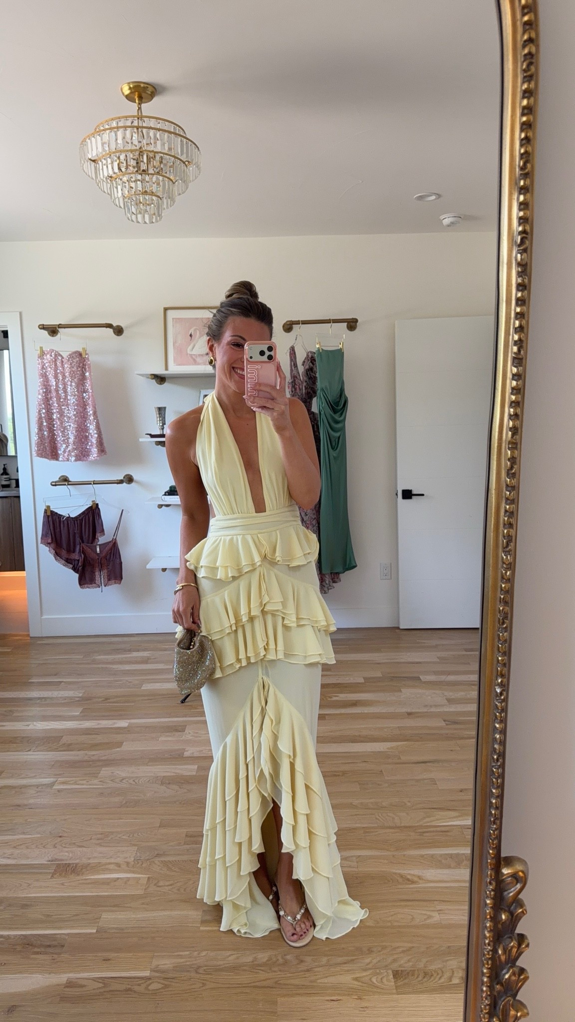 yellow halter maxi with a plunging neckline, and tiered ruffle waist summer wedding guest dress for every girl 💍🌼

I’m 5’4” & wearing my usual smalls/2

summer wedding guest dresses, wedding guest dresses, cocktail dresses, semi-formal dresses, black tie wedding guest dresses, destination wedding guest dresses, garden party dresses, wedding guest outfit ideas

#LTKSeasonal #LTKWedding #LTKootd