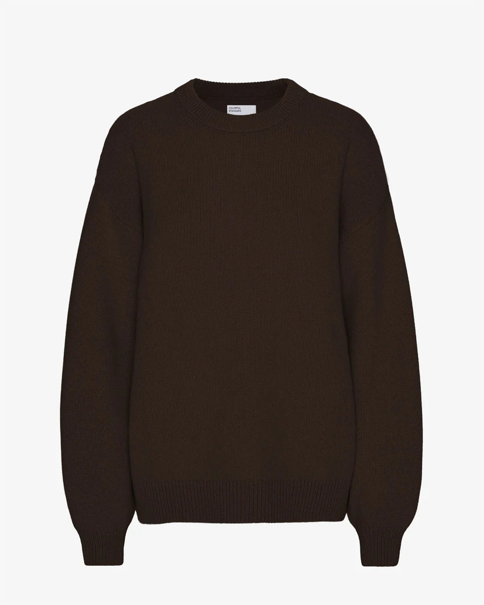 Oversized Merino Wool Crew - Coffee Brown | Colorful Standard