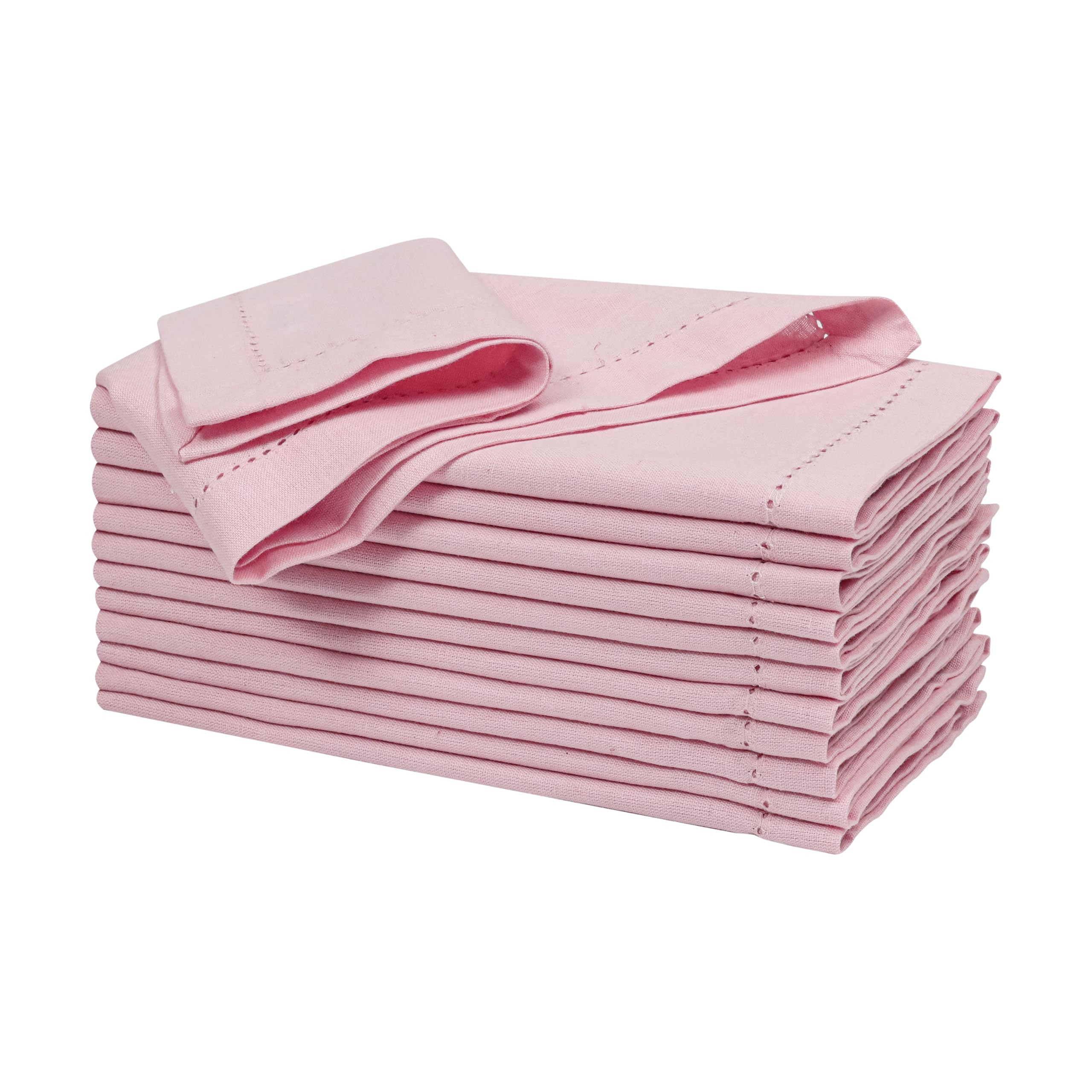 Ramanta Home Pink Cloth Dinner Napkin Set of 12-18x18 Inch, Easter Premium Cotton Linen Flax Hems... | Amazon (US)