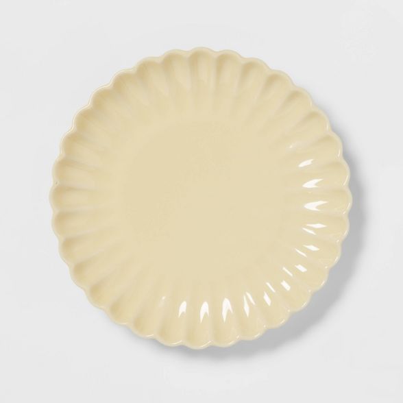 7" Stoneware Small Scallop Plate Yellow - Threshold™ | Target