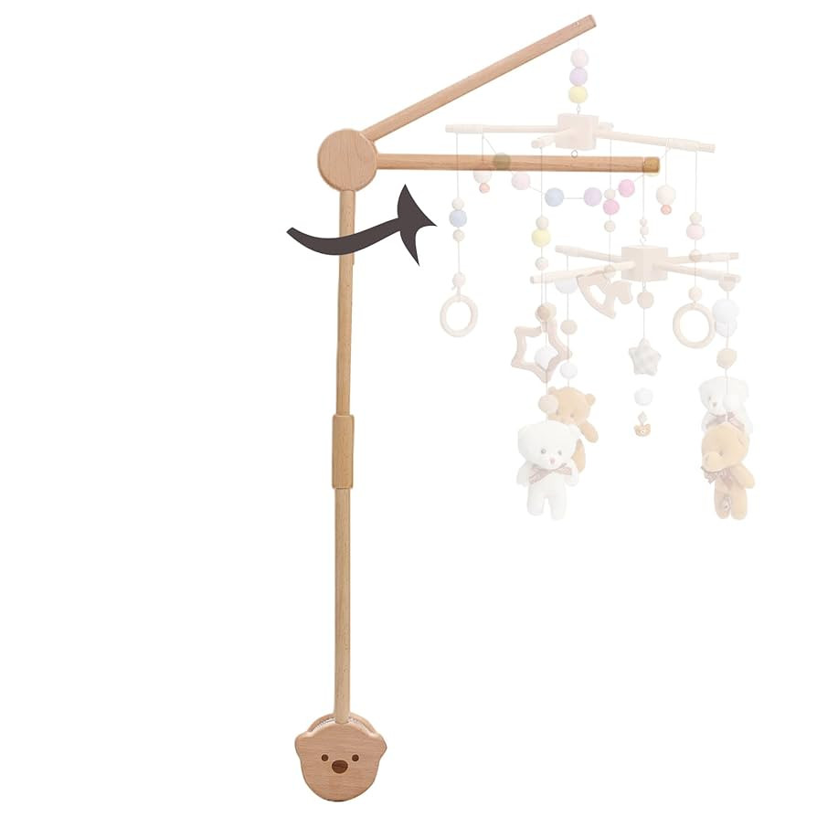 Baby Crib Mobile Arm,HBM Wooden Mobile Arm for Crib Mobile Hanger for Crib Baby Girl Nursery Deco... | Amazon (US)