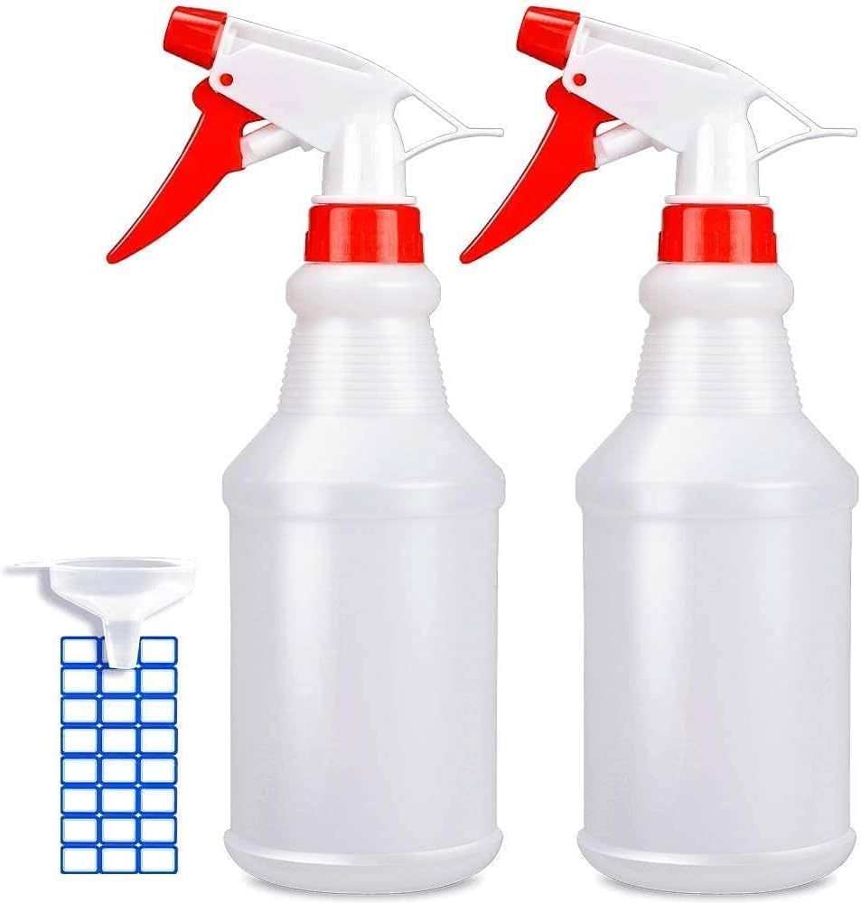 JohnBee Empty Spray Bottles (16oz/2Pack) - Adjustable Spray Bottles for Cleaning Solutions - No L... | Amazon (US)
