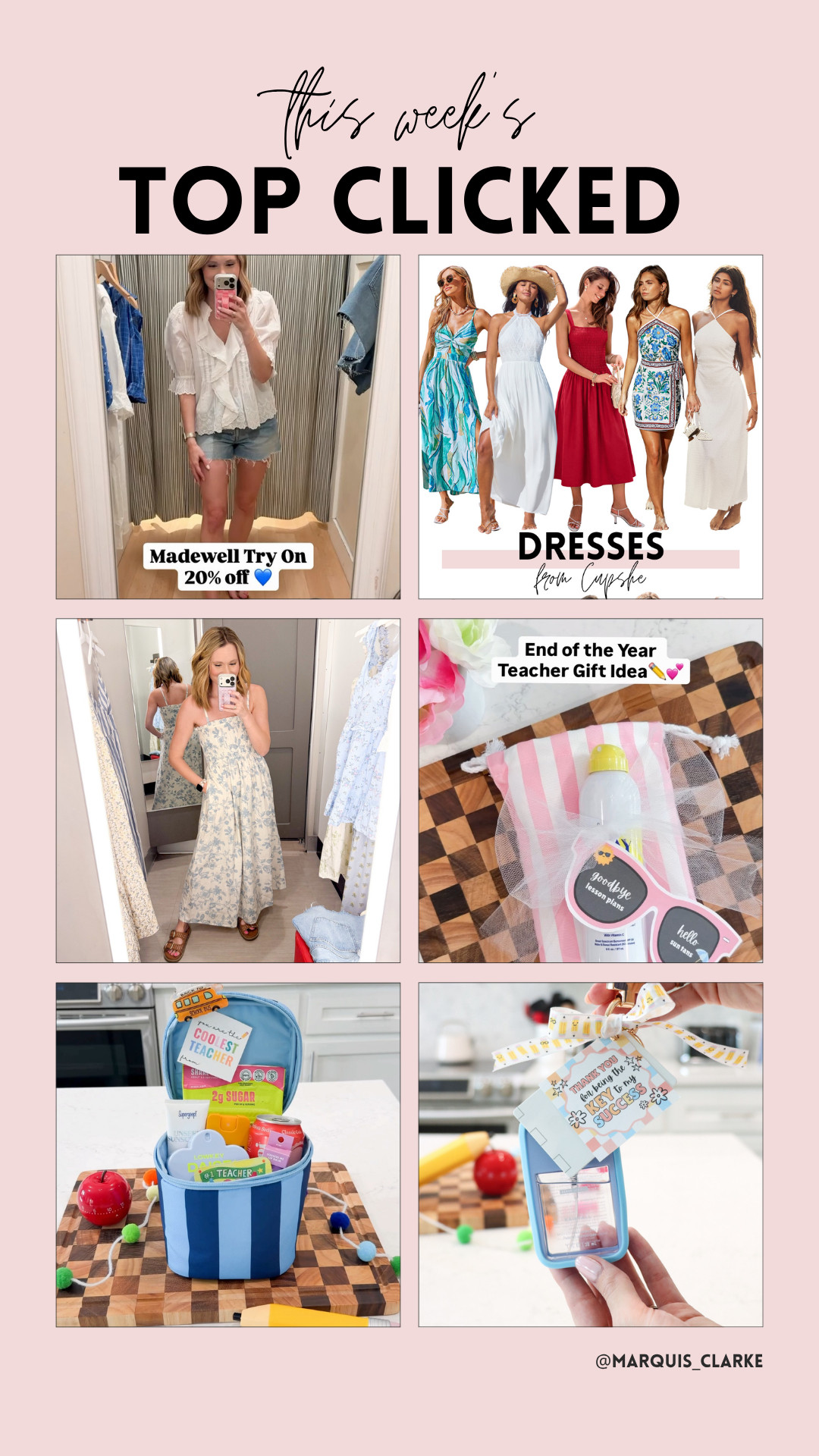 This week’s top clicked finds! From cute summer dresses to teacher gift ideas and the Madewell sale finds you all loved most! 

 

 #LTKootd #LTKmomlife #LTKKids
