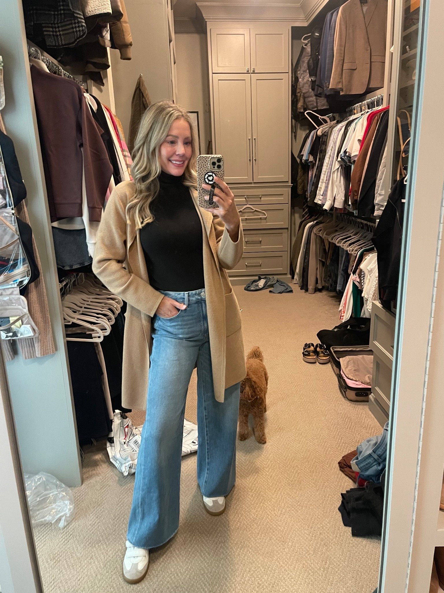 Paige wide leg jeans 30% off
Fit true size   Use code anthro30
These are amazingly comfortable and feel like sweatpants 
J.Crew sweater cardigan


#LTKSaleAlert #LTKCyberWeek #LTKootd