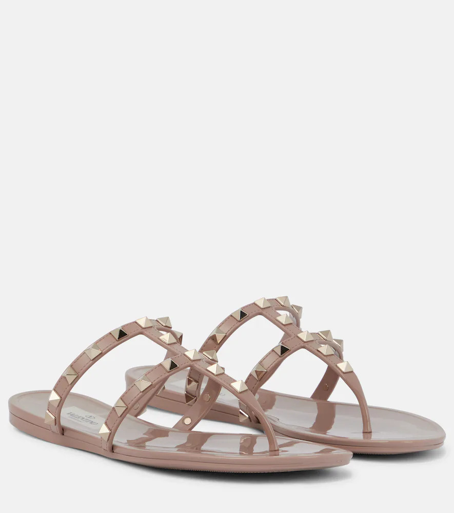 Valentino Garavani Rockstud PVC thong sandals | Mytheresa (US/CA)