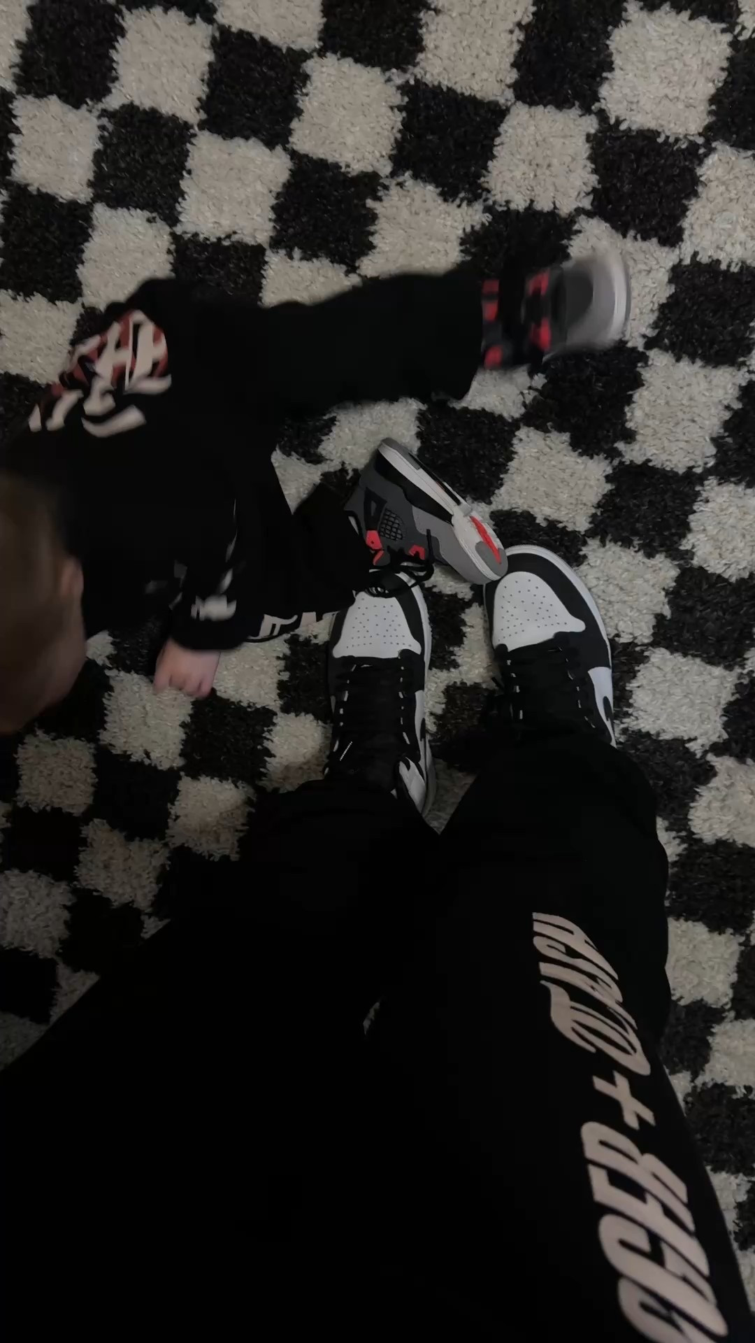 Jagger + Cash matching sweat sets 
🖤🪽🦋⚡️ mommy and me, matching sweats, ootd, rainy day outfit, Nike shoes, toddler jokes, air Jordans

#LTKShoeCrush #LTKBaby #LTKStyleTip