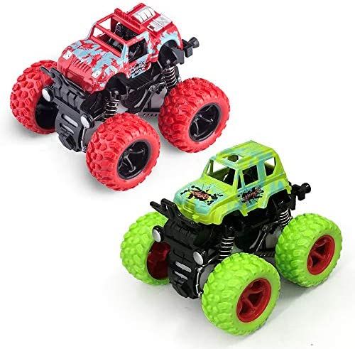 2PCS Monster Trucks Toys for 3 Year Old Boys， Pull Back Cars Toy for Toddler, Friction Powered ... | Amazon (US)