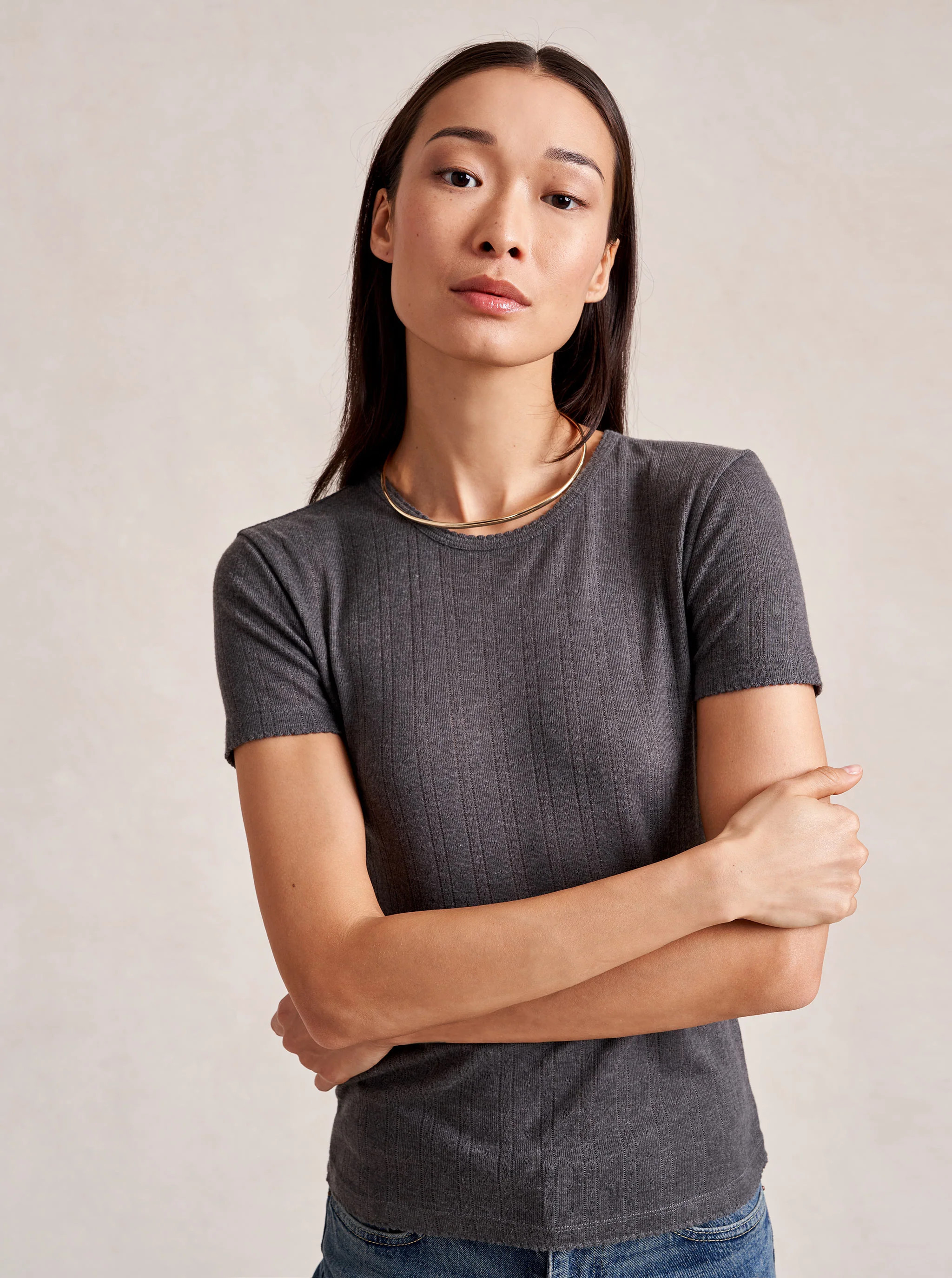 Pointelle Tee | La Ligne