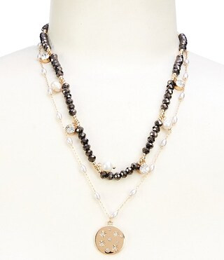 Anna & Ava Beaded and Charm Short Multi-Strand Necklace Set | Dillard's | Dillard's