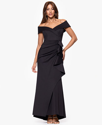 Scuba Off-The-Shoulder Gown | Macy's