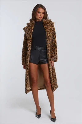 On The Wild Side Faux Fur Coat Leopard | Hello Molly (US)