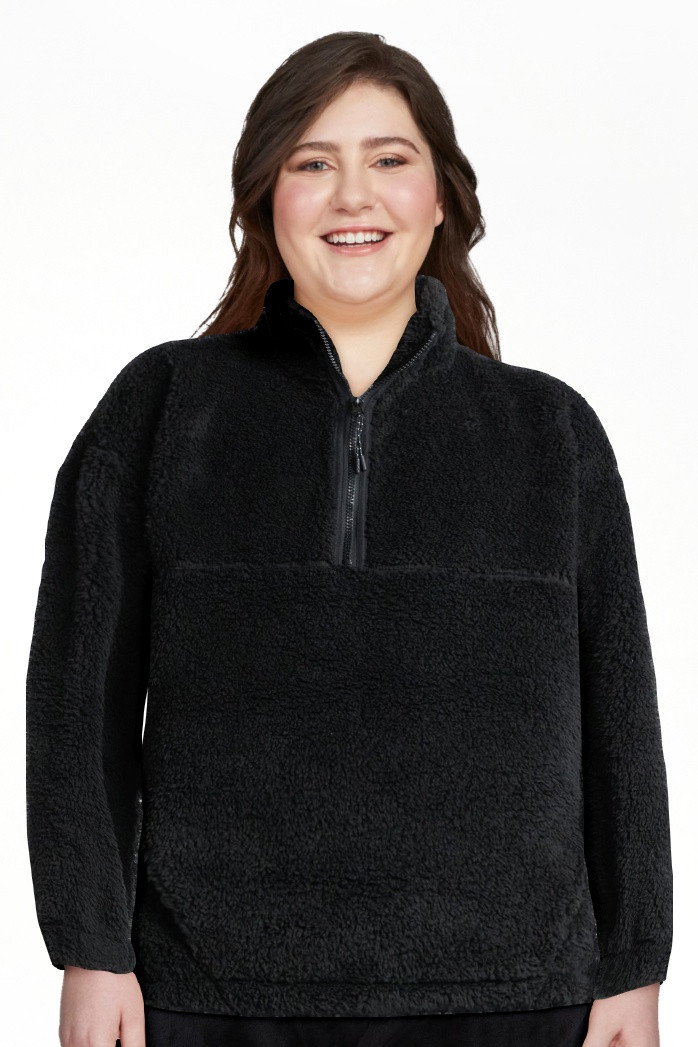 No Boundaries Plush Half-Zip Pullover, Women's | Walmart (US)