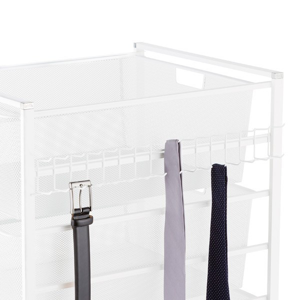 White Elfa Hangmate Belt & Tie Rack | The Container Store